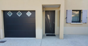 Porte de garage sectionnelle, Porte d’entrée et Oscillo battant Aluminium